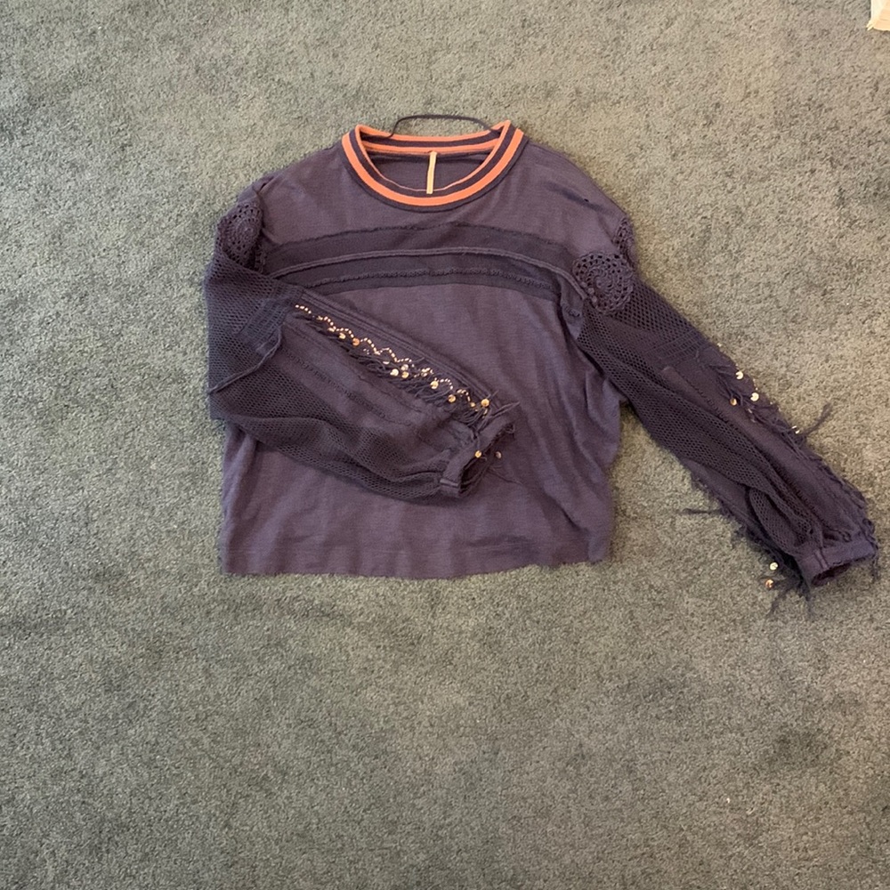 Vintage Free People Fringe Crop Top